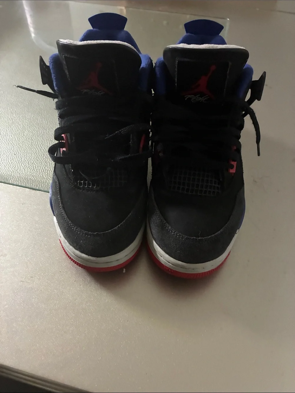 Jordan Black with Blue and Red Accents Sneaker